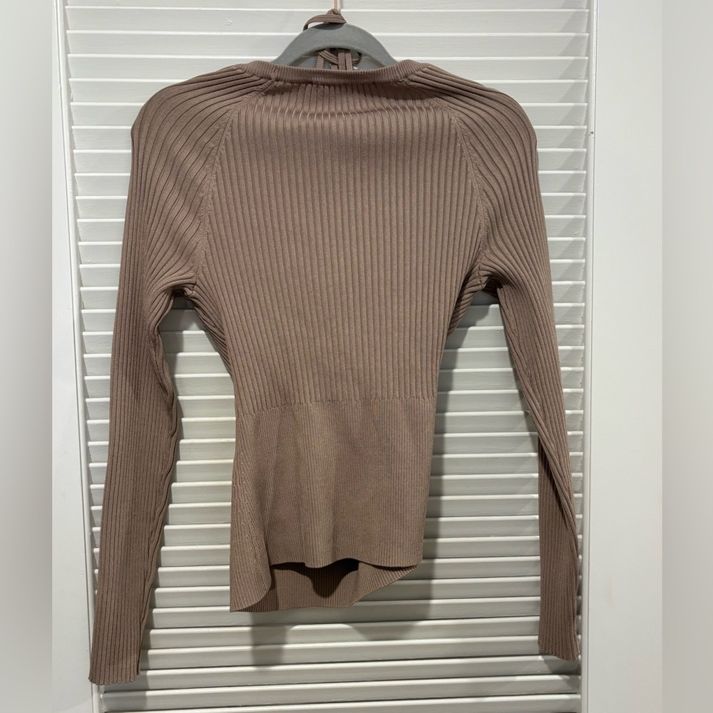 Jonathan Simkhai Jayline Layered Bralette Ribbed Long Sleeve Top Size Large NWT - Picture 7 of 7